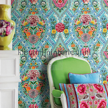 Pip Melody Blauw behang Eijffinger PiP Wallpaper III 341101