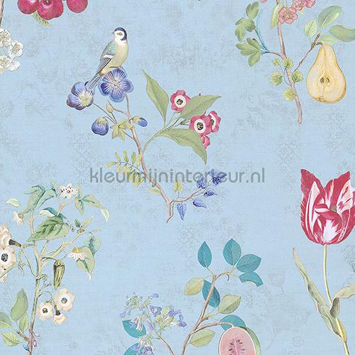 Cherry PiP Bright Blue tapet 375024 Pip Wallpaper IV Eijffinger