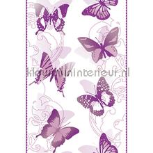 Purple butterflies XL sticker wallstickers AS Creation vindue stickers 
