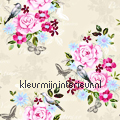 Bloemen vintage - lichtroze carta da parati Esta home Vintage Vecchia 