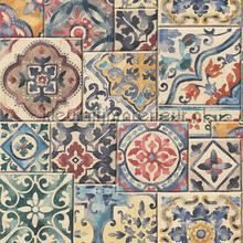 Old tiles mixed colours papier peint Dutch Wallcoverings Reclaimed FD22301