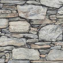 Stacked stones grey papier peint Dutch Wallcoverings Collected FD22304