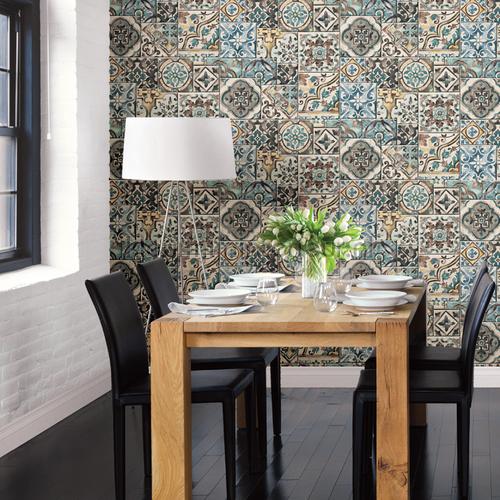 Old tiles coloured carta da parati FD22315 Reclaimed Dutch Wallcoverings