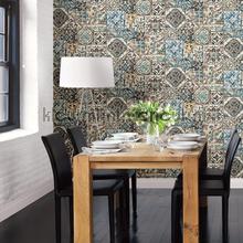 Old tiles coloured tapeten FD22315 Reclaimed Dutch Wallcoverings