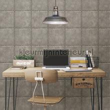 Oxidized metal plate with nails papier peint FD22344 Reclaimed Dutch Wallcoverings