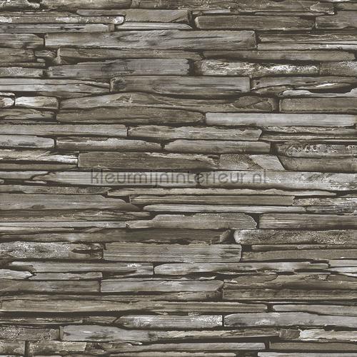 Slate brownish grey tapet FD22351 Reclaimed Dutch Wallcoverings