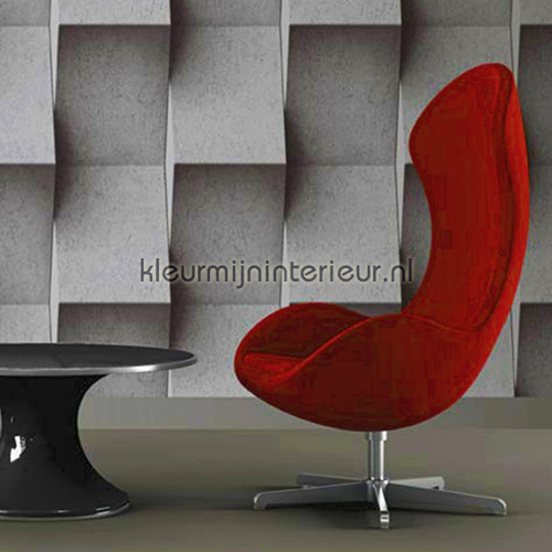 Zig zag beton behang J93607 Interieurvoorbeelden behang Dutch Wallcoverings