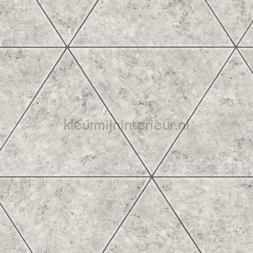 Natuursteen met diagonalen behang 2540-24013 beton Dutch Wallcoverings