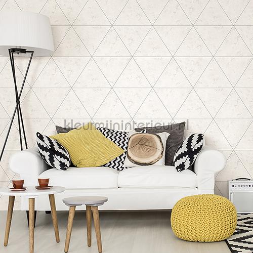 Natuursteen met diagonalen behang 2540-24015 beton Dutch Wallcoverings