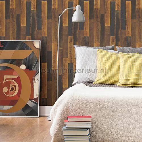 Warm gestrookt hout behang 2540-24047 Dutch Wallcoverings