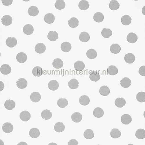 Zilveren glitter stippen wallcovering 383590 girls Eijffinger