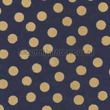 Glitter stippen goud op diepblauw carta da parati Eijffinger Wallpaper creations 