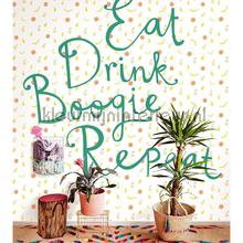 Eat Drink Boogie Repeat fotomurais Eijffinger Rice 2 383617
