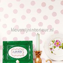 Roze glitter stippen tapet Eijffinger Vintage Gamle 
