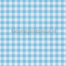 Pastel ruit turquoise blauw behaang Eijffinger Rice 359086