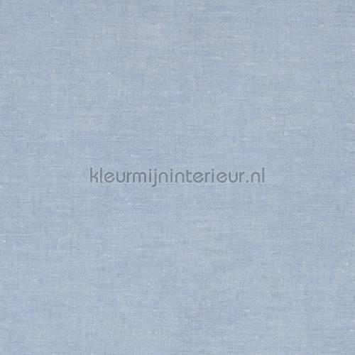 Textiel look uni blauw tapet 18349 Riviera Maison BN Wallcoverings