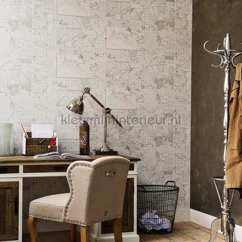 Verzameling paginas grijstinten wallcovering 18260 nostalgic BN Wallcoverings