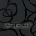 Raffi zwarte 3d bloem behang Dutch Wallcoverings Collected 21406