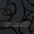 Raffi zwarte 3d bloem behang Dutch Wallcoverings behang 