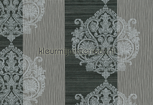 Klassiek ornament op streep papel pintado 3502-30 barroco Dutch Wallcoverings