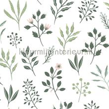 Frisse blaadjes behang Esta home Vintage Oud behang 