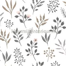 Frisse blaadjes behang Esta home Vintage Oud behang 