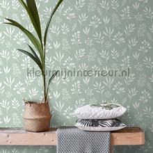 Frisse blaadjes behang Esta home Vintage Oud behang 