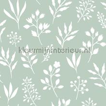 Frisse blaadjes behang Esta home Vintage Oud behang 