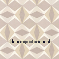 Zweedse ruiten grijs beige behang Noordwand behang 