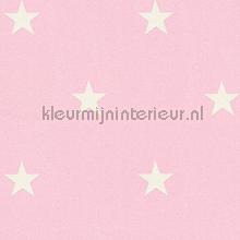 Glitter sterren roze wit papier peint AS Creation Stars and Stripes 35991-2
