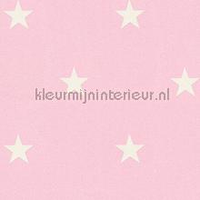 Glitter sterren roze wit behang AS Creation behang 