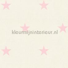 Glitter sterren wit roze tapet AS Creation Stars and Stripes 35991-5
