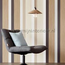 Combi streep strak en houtlook behang 377032 Trendy - Hip Eijffinger