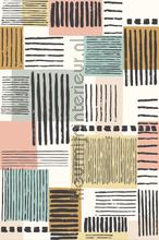 Painted patchwork XL fottobehaang 377205 Stripes Plus Eijffinger