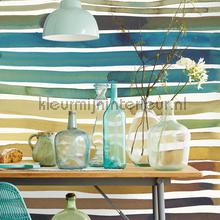 Aquastripe ochre fotobehang Eijffinger Stripes Plus 377215