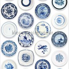 Porselein blauw carta da parati Studio Ditte Studio Ditte Porselein-blauw
