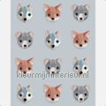 bosdieren ijsblauw wallcovering bosdieren-ijsblauw animals Themes