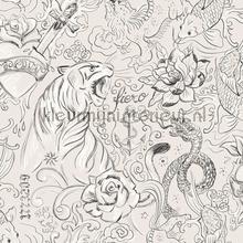 Tatoeage prints wallcovering Behang Expresse Thomas 27152