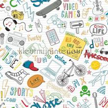 Kinderschrift behang Behang Expresse jongens 