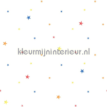 Sterren in diverse kleuren tapeten Noordwand uni farben 