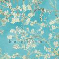 Almond Blossom light grey turquoise behang 17140 romantisch modern Stijlen