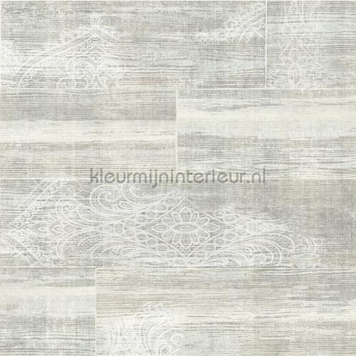 Houtdelen met stempel ornamenten tapet 17302 Vintage Dutch Wallcoverings