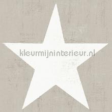 Grote witte vintage ster behang 17324 sterren Dutch Wallcoverings