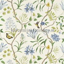 Clementine Delft Blue wallcovering Sanderson Voyage of Discovery 223299