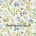 Clementine Delft Blue cortinas 223299 flores Motivos