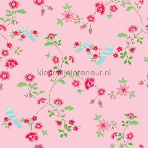 Bird Branches pink tapet 2000111 Wallpaper Collection Room Seven