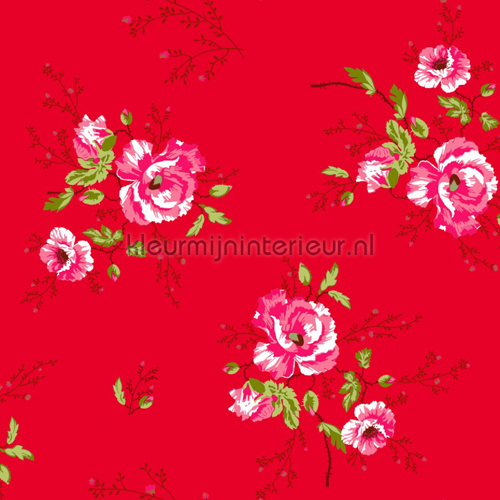 Winter Poppies red tapet 2000183 Wallpaper Collection Room Seven