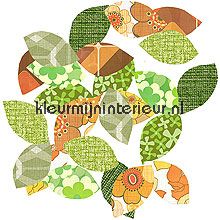 Blaadjes oktober behang Inke Inke behangbeesten 