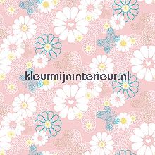 Gold Metallic Daisy behang Decofun behang 