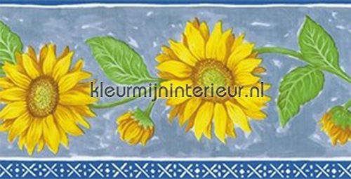 Zonnebloemen rand papel pintado bordes Patifix